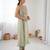 Pista green color designer partywear attire for trendy ceremonial looks