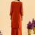 Orange color beautiful readymade palazzo dress for trendy girlie looks