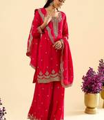 Pink color beautiful readymade palazzo dress for trendy girlie looks