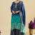 Blue color viscose jacquard fabric designer readymade palazzo suit for girl