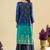 Blue color viscose jacquard fabric designer readymade palazzo suit for girl