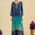 Blue color viscose jacquard fabric designer readymade palazzo suit for girl
