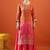 Rust color viscose jacquard fabric designer readymade palazzo suit for girl