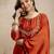 Orange color vichitra silk fabric designer embroidery work ethnic partywear salwar suit