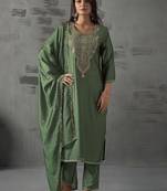 Pisra color vichitra silk fabric designer embroidery work ethnic partywear salwar suit