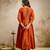 Orange color vichitra silk fabric designer embroidery work ethnic partywear salwar suit