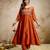 Orange color vichitra silk fabric designer embroidery work ethnic partywear salwar suit