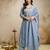 Sky blue color vichitra silk fabric designer embroidery work ethnic partywear salwar suit