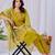 Mustard color roman silk fabric designer embroidery work festive salwar kameez for girls