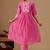 Pink color mul cotton fabric designer embroidery work festive salwar kameez for girls