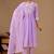 Lavender color mul cotton fabric designer embroidery work festive salwar kameez for girls
