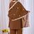 Coffee color mul cotton fabric designer embroidery work festive salwar kameez for girls