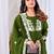 Mahendi color mul cotton fabric designer embroidery work festive salwar kameez for girls