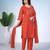 Rust color mul cotton fabric designer embroidery work festive salwar kameez for girls