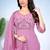 Purple color mul cotton fabric designer embroidery work festive salwar kameez for girls