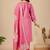 Pink color roman silk fabric ethnic partywear suit for trendy girls