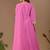 Pink color mul chanderi fabric ethnic partywear suit for trendy girls