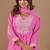 Pink color mul chanderi fabric ethnic partywear suit for trendy girls