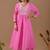 Pink color mul chanderi fabric ethnic partywear suit for trendy girls