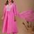 Pink color mul chanderi fabric ethnic partywear suit for trendy girls