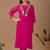 Pink color mul chanderi fabric ethnic partywear suit for trendy girls