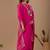 Pink color mul chanderi fabric ethnic partywear suit for trendy girls