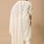 Off white color roman silk fabric ethnic partywear suit for trendy girls