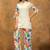 Off white color soft cotton fabric designer cord set for casual girlie looks