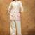Pink color soft cotton fabric designer cord set for casual girlie looks