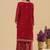 Maroon color heavy embroidered fendy silk fabric readymade palazzo suit for ceremonial wear