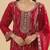 Maroon color heavy embroidered fendy silk fabric readymade palazzo suit for ceremonial wear