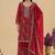Maroon color heavy embroidered fendy silk fabric readymade palazzo suit for ceremonial wear