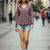 Magenta color poly crepe fabric designer printed stylish casual tops for girls