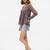 Magenta color poly crepe fabric designer printed stylish casual tops for girls