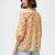Yellow color poly crepe fabric designer printed stylish casual tops for girls