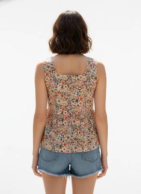 Multy color poly crepe fabric designer printed stylish casual tops for girls 2