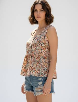 Multy color poly crepe fabric designer printed stylish casual tops for girls 4