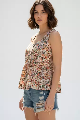 Multy color poly crepe fabric designer printed stylish casual tops for girls