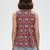 Maroon color cotton fabric designer printed stylish casual tops for girls