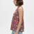 Maroon color cotton fabric designer printed stylish casual tops for girls