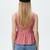 Pink color poly crepe fabric designer printed stylish casual tops for girls