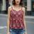 Blue color poly crepe fabric designer printed stylish casual tops for girls