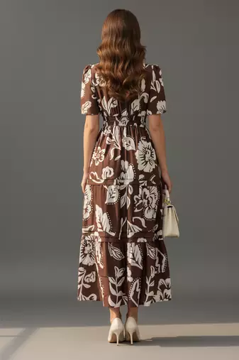 Brown color stylish partywear kurta for fashinova girls ceremonial wear
