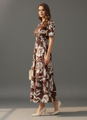 Brown color stylish partywear kurta for fashinova girls ceremonial wear 4