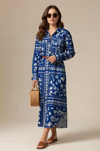 Blue color stylish partywear kurta for fashinova girls ceremonial wear