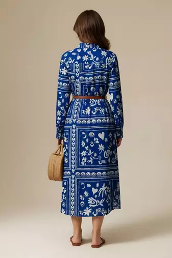 Blue color stylish partywear kurta for fashinova girls ceremonial wear