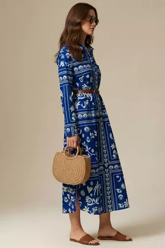 Blue color stylish partywear kurta for fashinova girls ceremonial wear