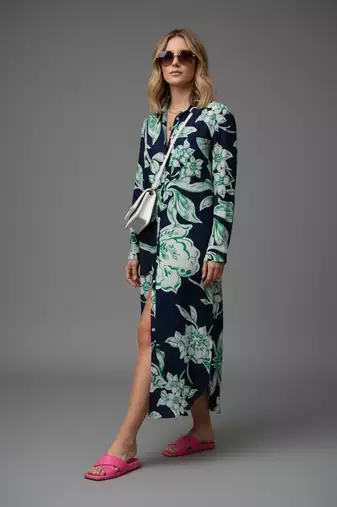 Navy blue color stylish partywear kurta for fashinova girls ceremonial wear