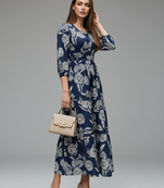 Navy blue color stylish partywear kurta for fashinova girls ceremonial wear