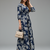 Navy blue color stylish partywear kurta for fashinova girls ceremonial wear